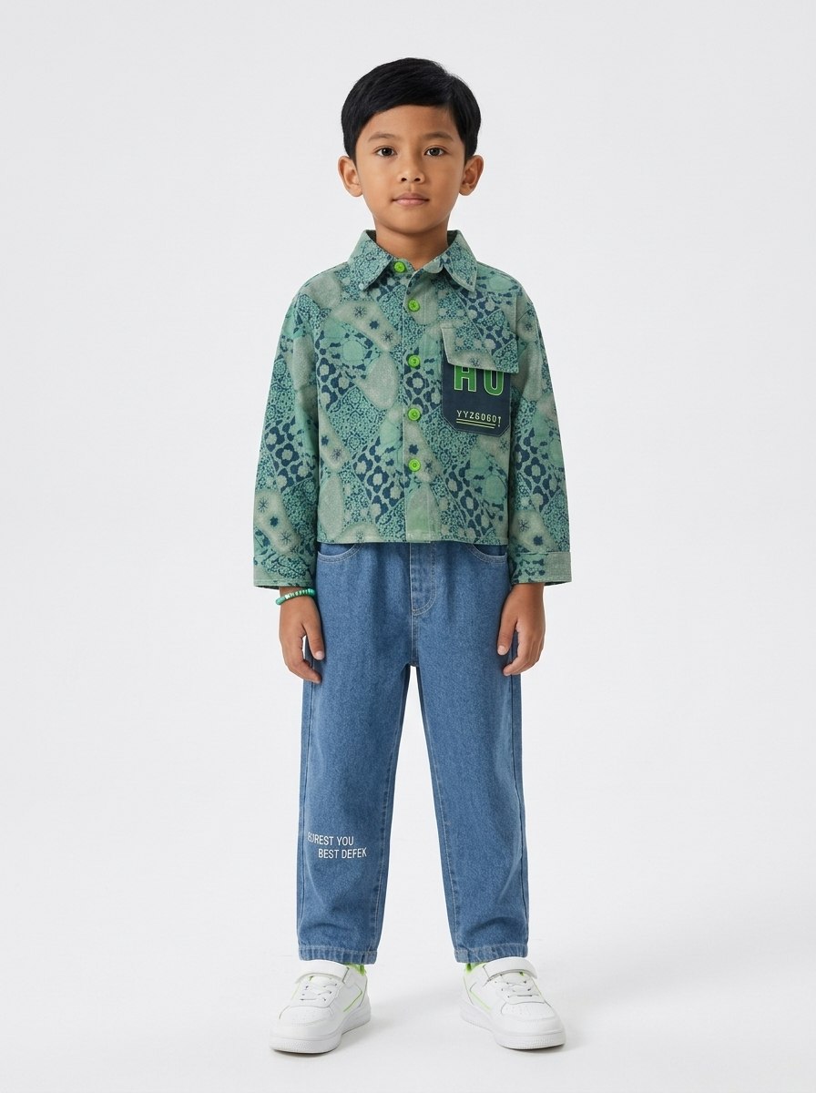 Set Boys Hawaiian Print Casual Style - Foto 7