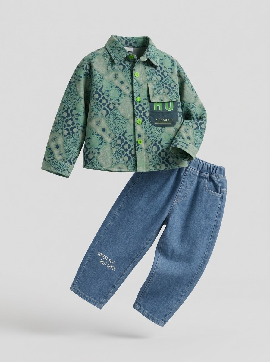 Set Boys Hawaiian Print Casual Style - Foto 9
