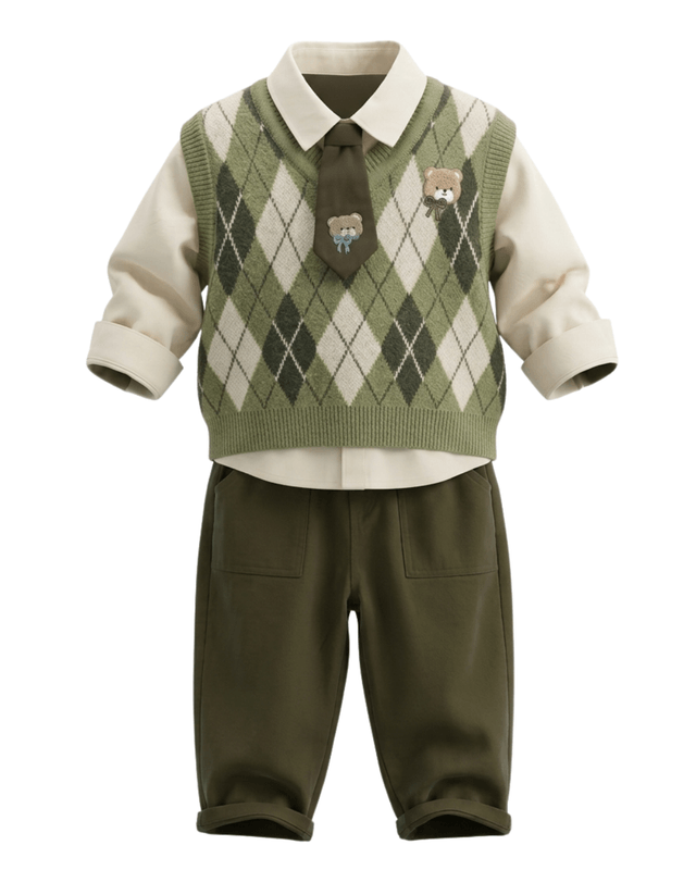 SET BOYS OLIVE BEAR โ tampilan lain
