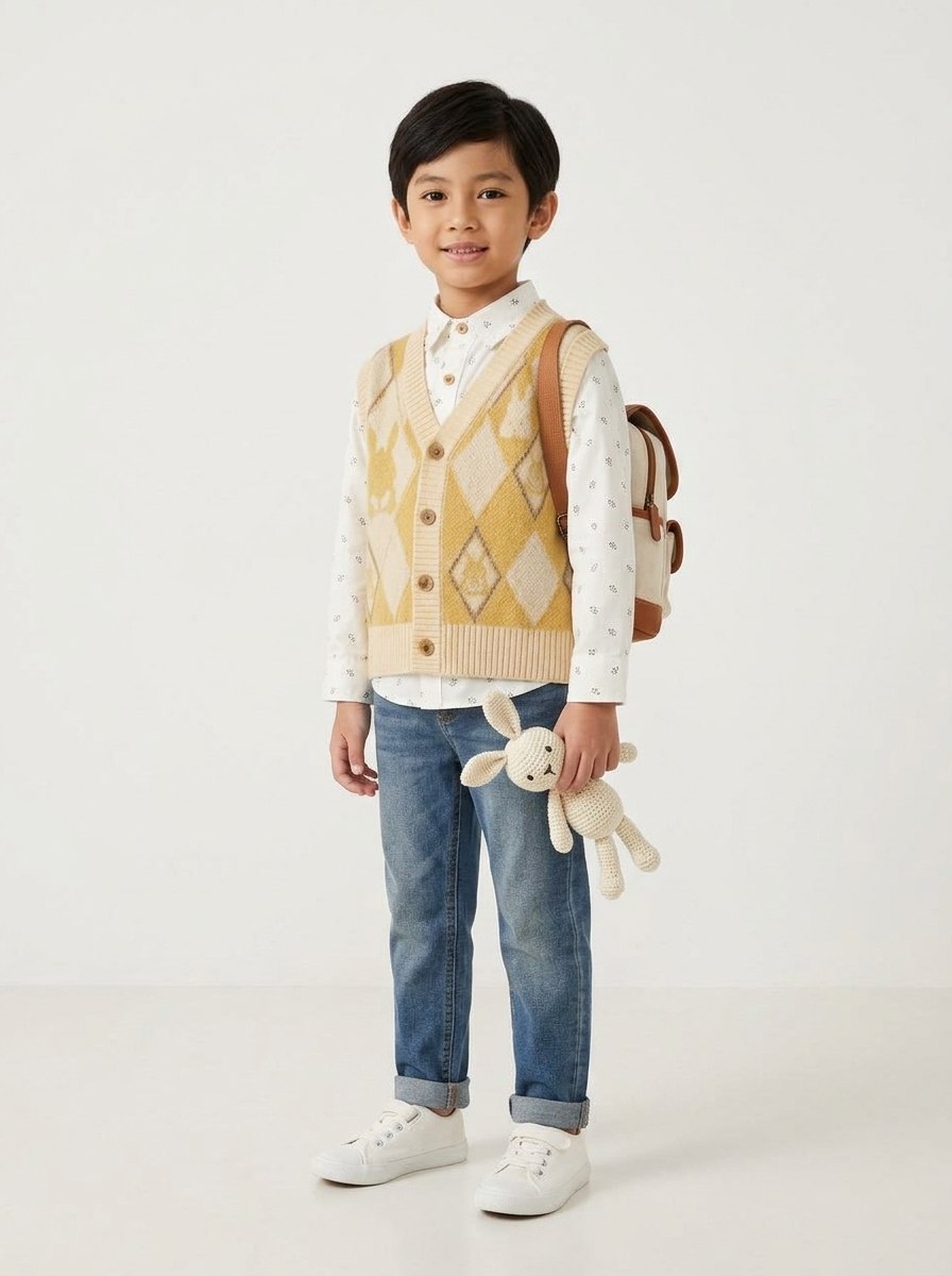 Set Boys River Vest Bear - Foto 5
