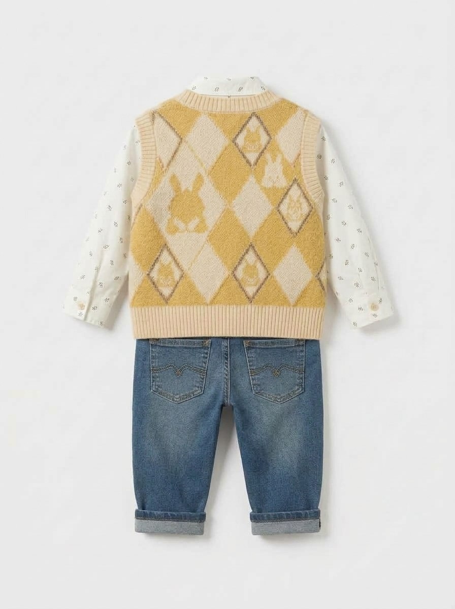 Set Boys River Vest Bear