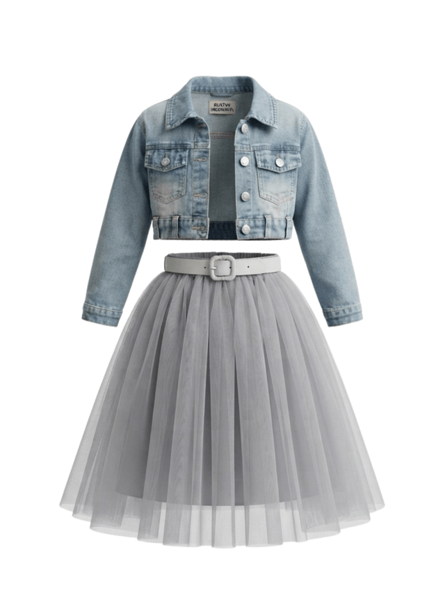 Set Girl Denim Party Swing