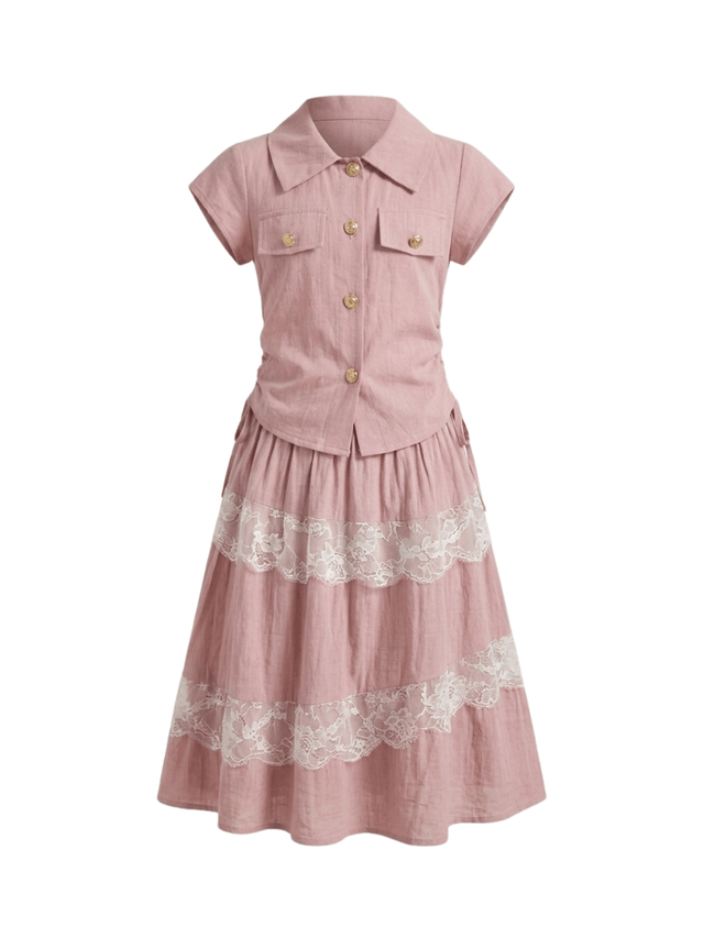 Set Girl Grow Wave Collar