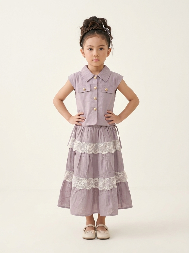 Set Girl Grow Wave Collar โ tampilan lain