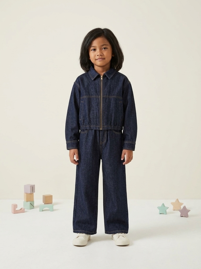 Set Girls Elegant Denim Harmony โ tampilan lain