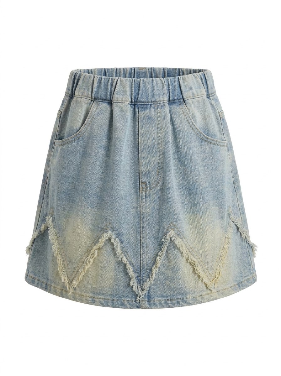 Skirt Girl Half Knee Denim
