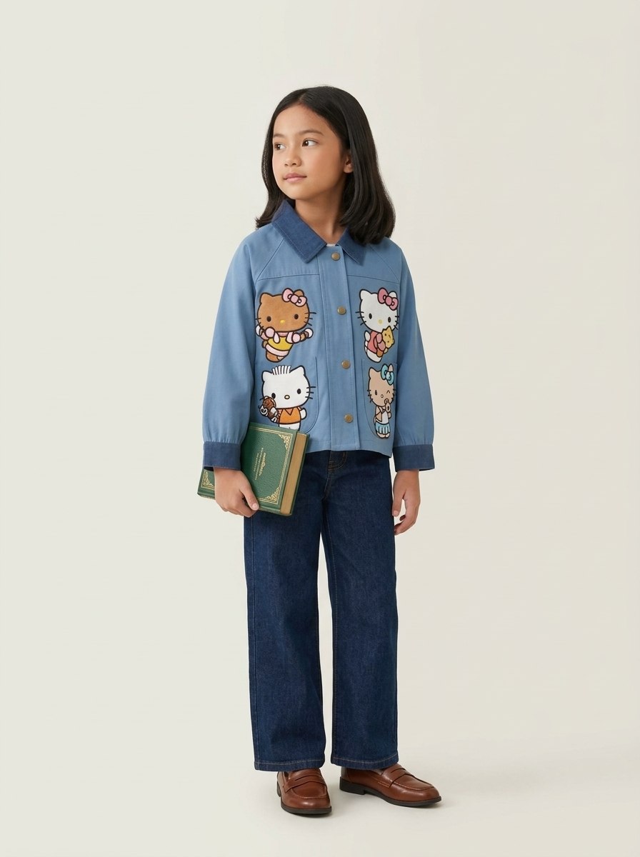 Tops Girls Kitty Watch Denim Rube - Foto 3