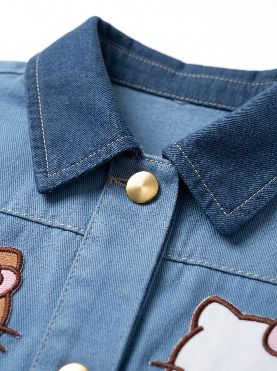 Tops Girls Kitty Watch Denim Rube
