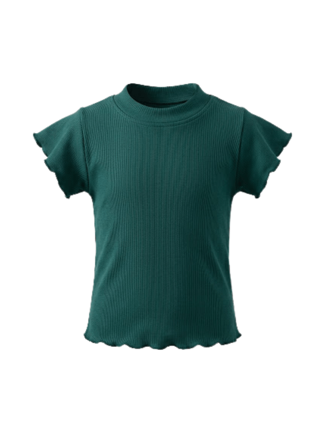 Tops Girls Knit Ruffle Colour