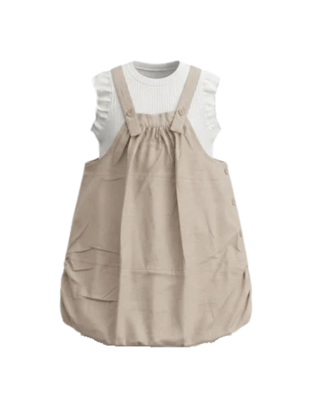 Set Girl Dainty Ruffle Pinafore