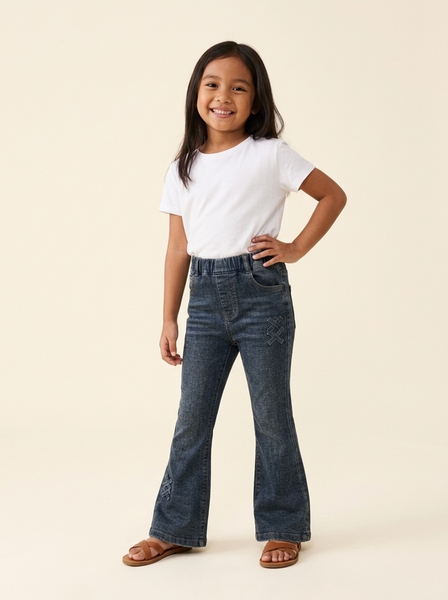 Pants Girl Midnight Lattice Flares โ tampilan lain