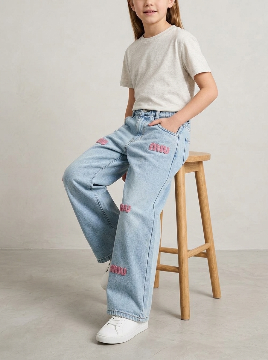 Pants Girl Dainty Bounchy Denim