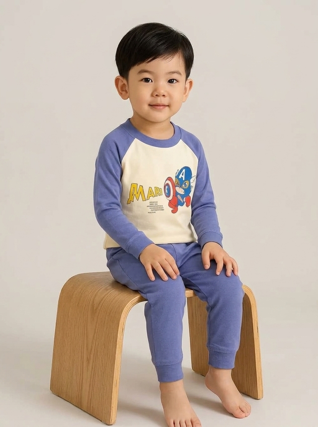 Set Boys Marvel Captain Thems Suit โ tampilan lain