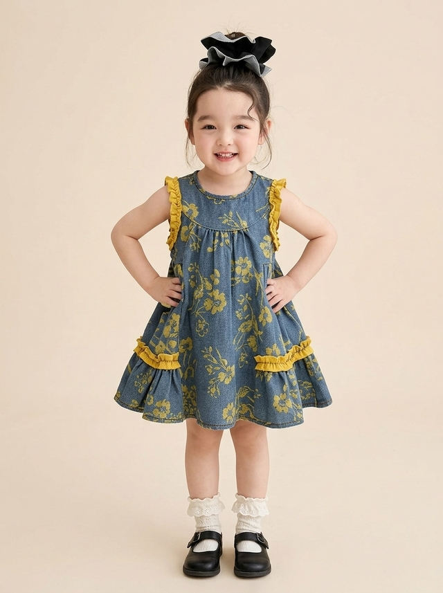 Dress Girls Cheerful Floret โ tampilan lain