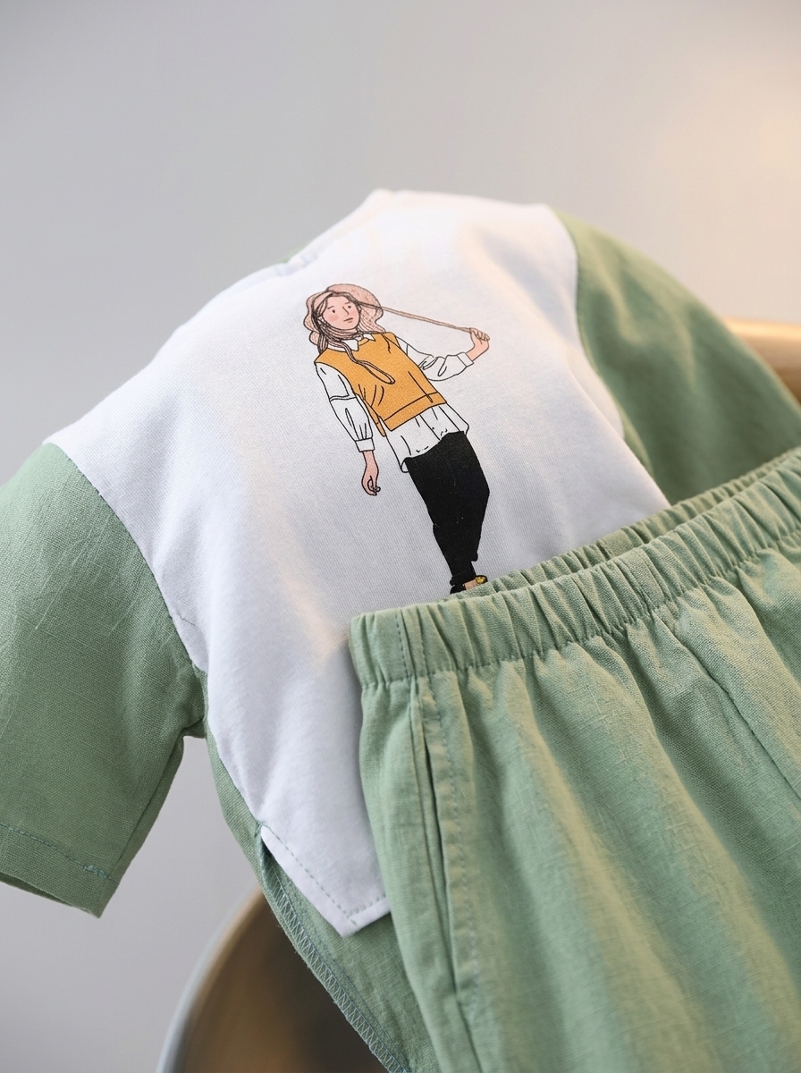 Setelan Alphabet Basic Beauty Character