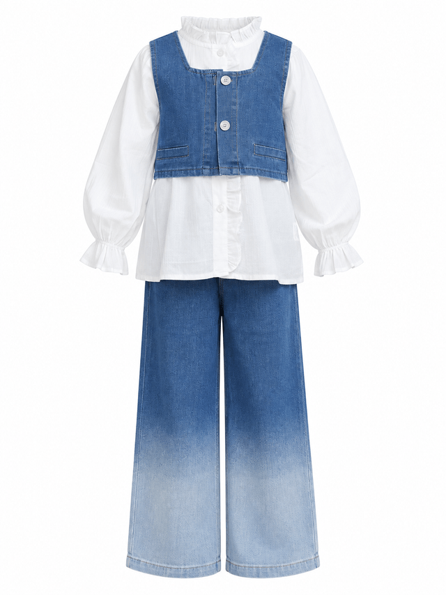 Set Girl Tiny Lace Denim